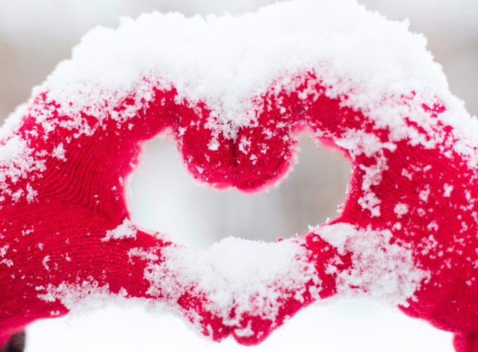 Stock Images love image, heart, snow, 4k, Stock Images 277706886